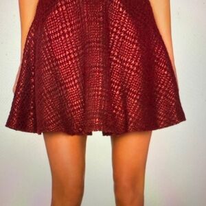 Alice+Olivia  Burgundy A-Line Skirt mini size 0